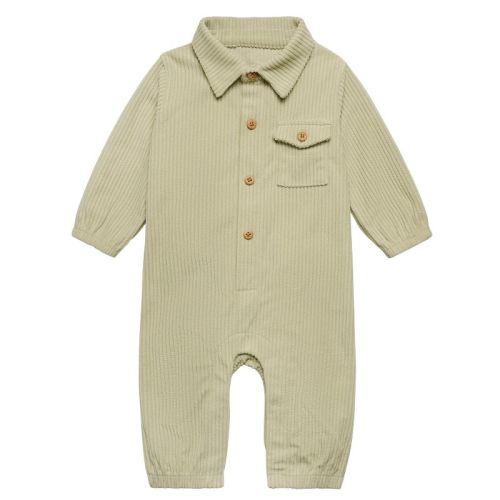 Modern Moments™ By Gerber Baby Boys' Corduroy Romper, Light Brown, 6-9 Months