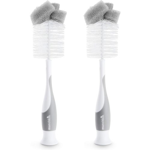 Munchkin® Sponge™ Bottle Brush, Grey, 2 Count (Pack of 1)