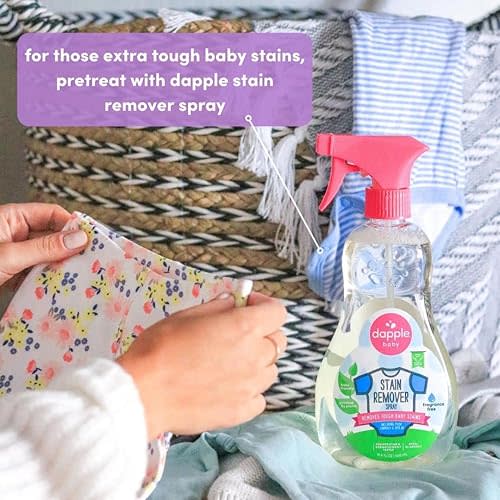 Baby Laundry Detergent by Dapple Baby, Concentrated & Hypoallergenic, Powered by Plants, Stain Removing Natural Ingredients, Lavender, 50 Fl Oz (Pack of 2)