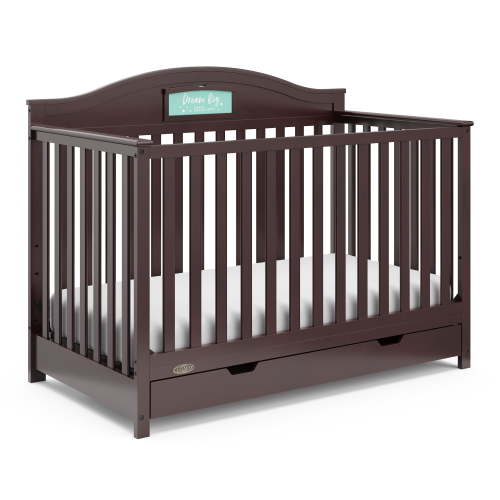Graco Story 5-in-1 Convertible Baby Crib with Drawer, Espresso
