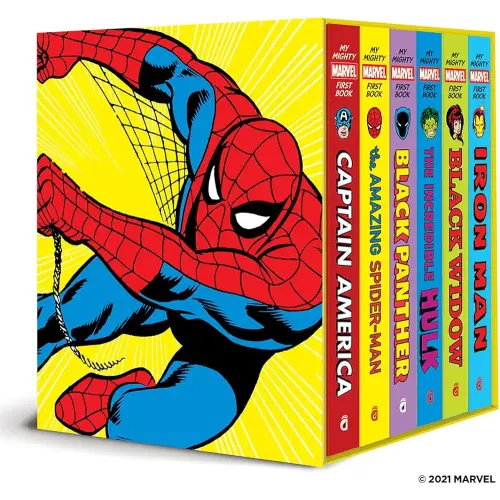 My Mighty Marvel First Book Collection: 6 Board Books: Captain America, Spider-Man, Black Widow, Black Panther, the Hulk, and Iron Man! (A Mighty Marvel First Book)