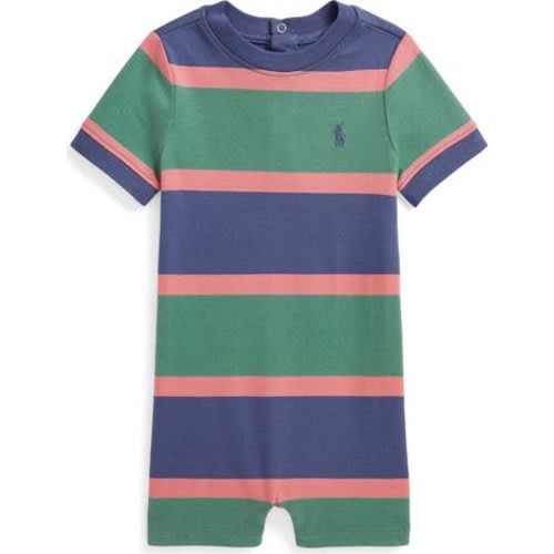 Stripe Cotton Romper, 6M