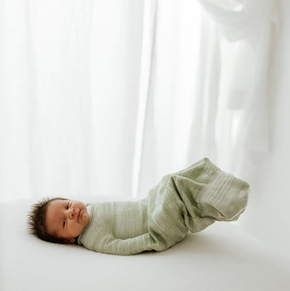 Bamboo Blend Mint Swaddle Sleep Sack - Small ( 6-12 pounds)