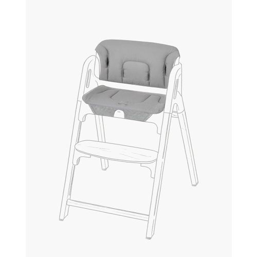 Momcozy High Chair Cushion & Backrest Set - Ergonomic Support for Dinerpal Chairs, Machine Washable Gray Seat Pad with Non-Slip Design