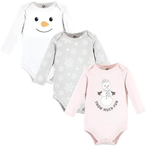 Hudson Baby Unisex Baby Cotton Long-Sleeve Bodysuits