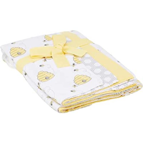Hudson Baby Unisex Baby Cotton Flannel Burp Cloths, Bee, One Size