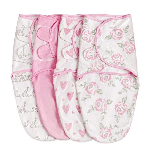 Organic Baby Swaddle Sleep Sacks, 4-Pack Swaddles for Newborns Baby Essentials, 100% Cotton Soft & Snug Adjustable Wrap Nursery Swaddling Blankets Improves Sleep Toddler Gift
