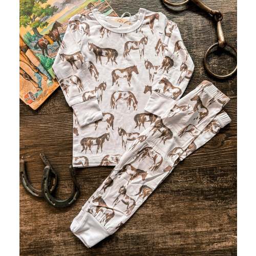 Wild Horses Bamboo 2 Piece Pajama Set
