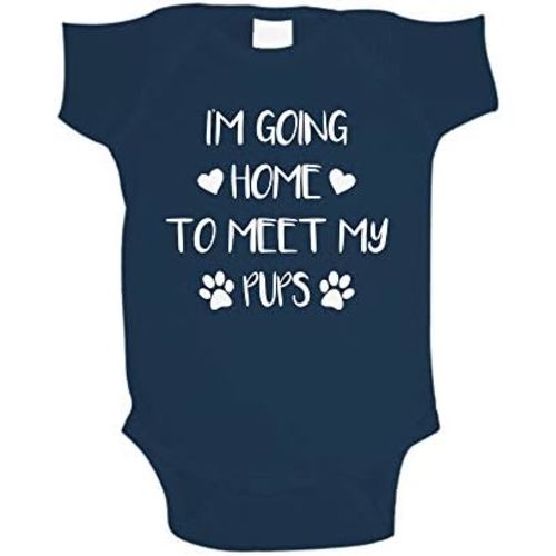 The Shirt Den I'm Going Home To Meet My Pups Custom Baby Bodysuit One Piece With Options Pup Pups Brother and Sister
