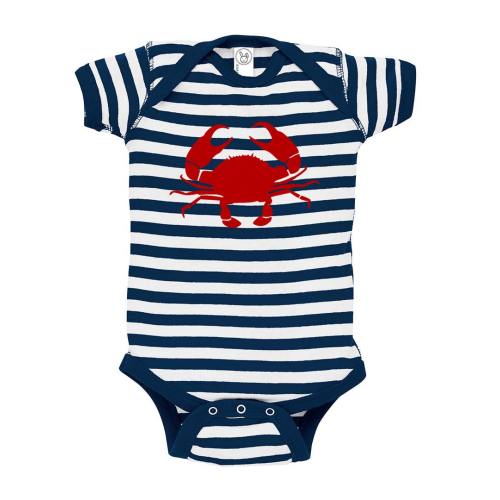 Crab Silhouette Baby Bodysuit