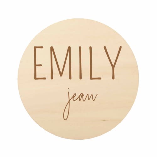 Personalized Wood Announcement | Emily Jean
