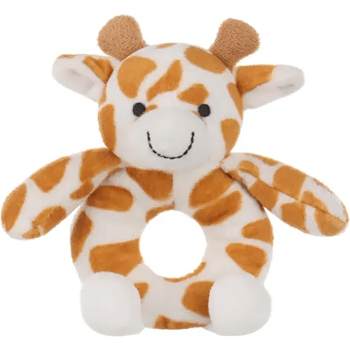 Apricot Lamb Baby Lovey Giraffe Soft Rattle Toy, Plush Stuffed Animal for Newborn Soft Over 0 Months (Yellow Giraffe, 6 Inches)