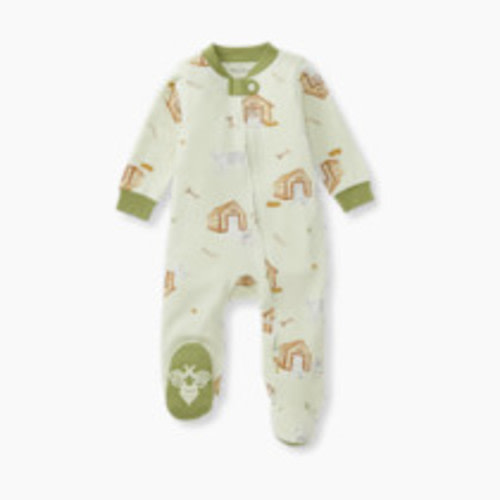Burt's Bees Baby Organic Cotton 2 Pack Sleep & Play Footed - Dog House, Newborn