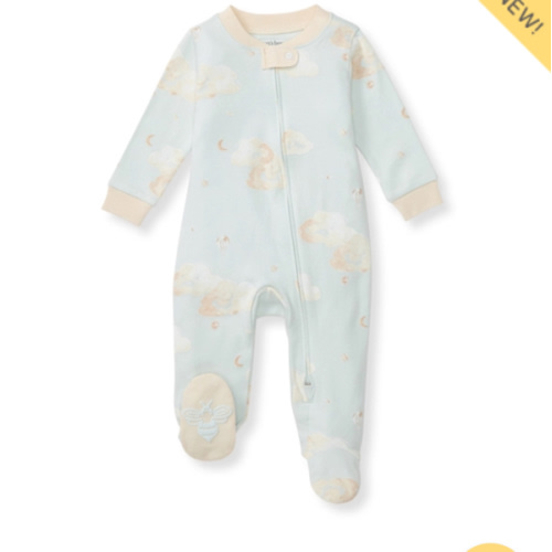 Good Night Sky Organic Cotton Sleep and Play Ice Flow