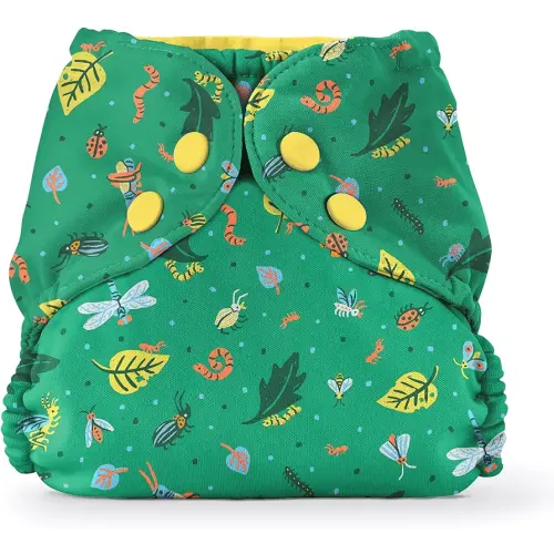 Esembly Cloth Diaper Cover - Reusable Swim Diaper, Waterproof, Breathable - Adjustable Outer Layer Over Absorbent Inner for Blowout Protection - Outer Crawlers, Size 1 (7-17lbs)