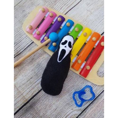 Horror baby, Horror rattles, Baby plushie, stuffy, Ghost, Classic, Halloween, Cult horror, Halloween, Scary, Horror fan, Babyshower