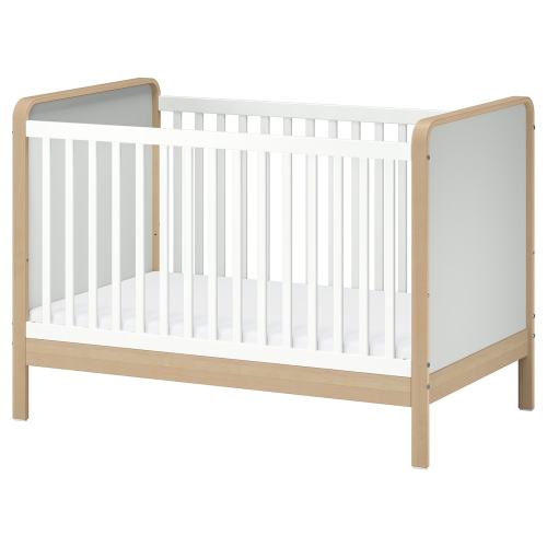ÄLSKVÄRD Crib - birch/white 27 1/2x52 "