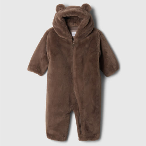 Baby Faux Fur Bear One-Piece | Gap