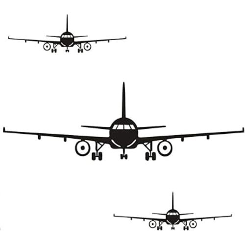 Lnrkai 3Pcs Airplane Wall Decor Stickers, DIY Removable Aircraft Wall Art Decal Home Decoration for Living Room, Bedroom, Gift Wallpaper Mural for Boys, Girls, Kids