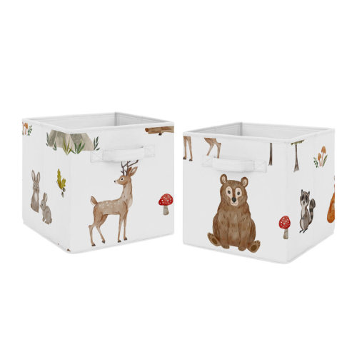 Sweet Jojo Designs Watercolor Woodland Forest Animals Collection Box | Wayfair
