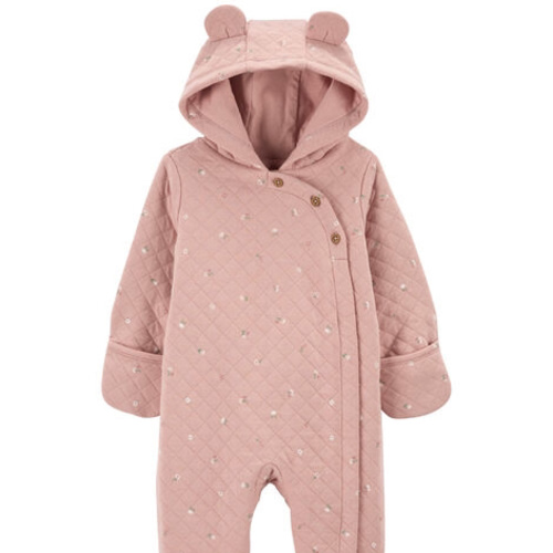 Baby Hooded Quilted Jumpsuit