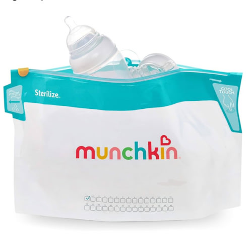 Munchkin® Sterilize™ Microwave Bottle Steam Sterilizer Bags, 30 Uses per Bag, 6 Pack