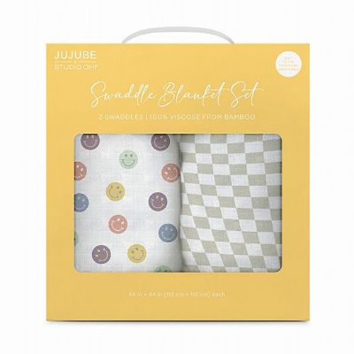 JuJuBe x Studio Oh! 2-Pack Swaddle Blanket Set
