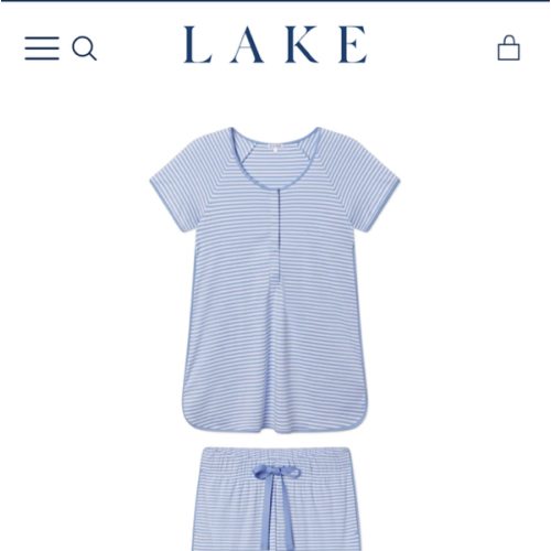 LAKE | Women | Pima Cotton Pajamas | Classic Red Voyager Stripe Maternity Short Long Set