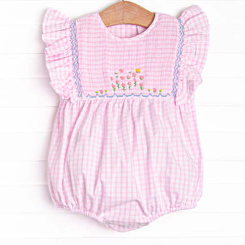 The More You Grow Smocked Bubble, Pink – Stitchy Fish