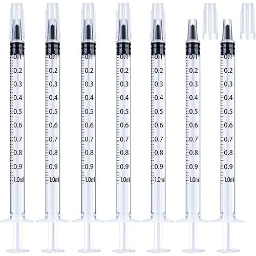 1ml Syringe Without Needle, 1ml Syringe for Liquids, Syringes for Scientific Labs, Measuring Liquids, Feeding Pets, 30 Pack Packaged