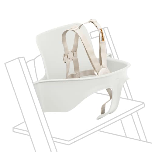 Stokke Tripp Trapp Baby Set 2, White - Ages 6-36 Months - Convert The Tripp Trapp Chair into a Comfortable High Chair - Includes Stokke Harness 2