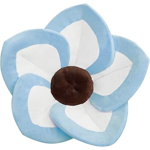 Baby Bath - Flower Baby Bath Pad Infant Bathtub Mat for Bathtub Tub Sink(White Blue)