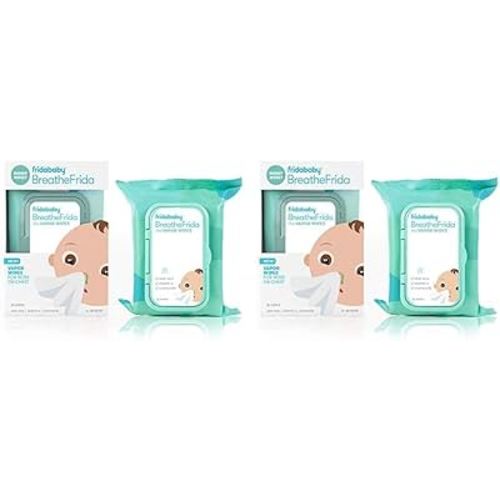 Frida Baby Breathefrida Vapor Wipes for Nose or Chest, 30 Count (Pack of 2)