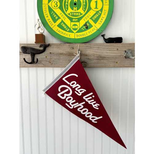 Long Live Boyhood pennant, Felt pennant flag, Boy’s Room Decor, Boy Gallery Wall