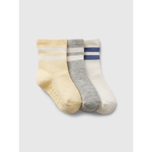 Baby First Favorites Stripe Crew Socks (3-Pack) in multi, size: 6-12 M