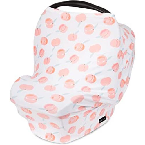 Breathable Nursing Cover Up and Car Seat Cover for Babies Simka Rose - Breastfeeding Cover for Baby Boy & Girl - Adjustable Stretchy Infant Carseat Canopy Carrier Cover for Summer - Must Have Registry