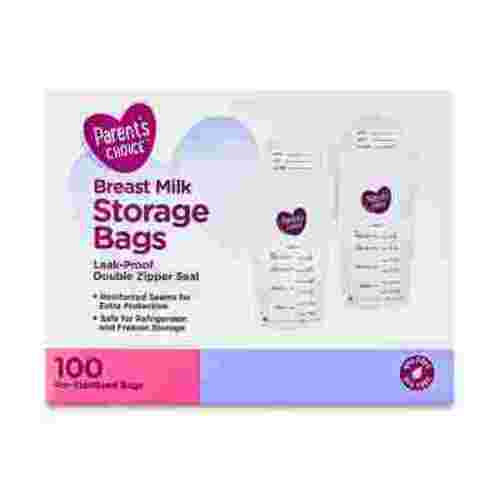 Parent’s Choice Breast Milk Storage Bags, 6 oz, 100 Count