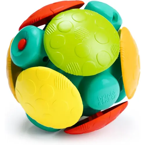 Bright Starts Wobble Bobble Activity Ball Toy, Baby & Toddler Crawl Toy, Interactive Sounds & Textures, Ages 3 Months+