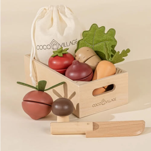 Wooden Vegetables Play Set