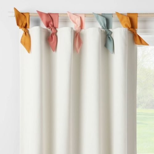 84" Blackout Tie Top Embellished Kids' Panel Green With Ties - Pillowfort™