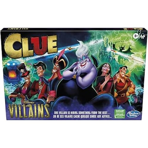 Hasbro Gaming Clue: Disney Villains Edition Board Game for Kids Ages 8+, 2-6 Players (Amazon Exclusive)