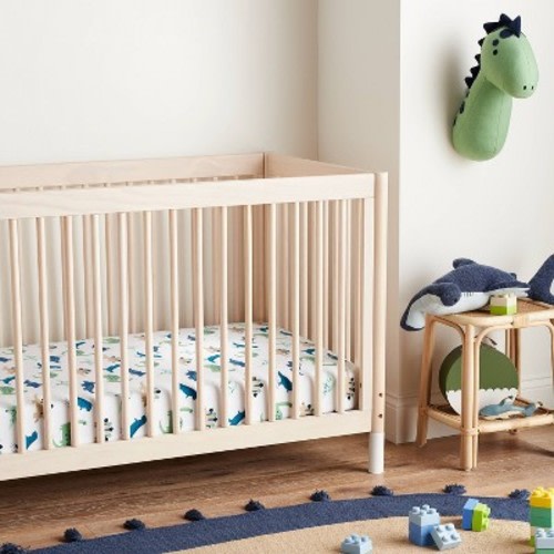 Fitted Crib Sheet Dinos Cool - Cloud Island™ - Blue/Green