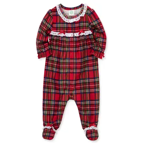 Plaid Ruffle Footie (3M-12M)