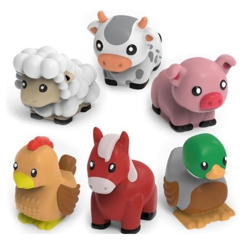 Tub Works Barnyard Mold Free Bath Toys, 6 Pack