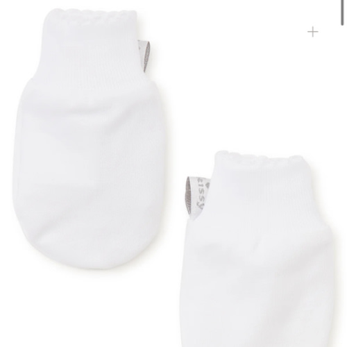 White Kissy Basics Mittens