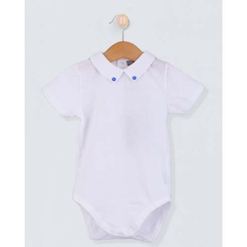 Andreas Onesie with Blue Buttons - FLEURISSE - 12/18M