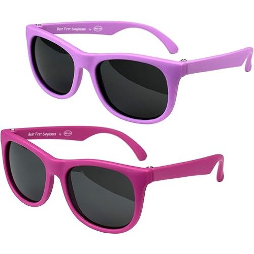 Vintage 2 Pack- Infant, Baby's First Sunglasses for Ages 0-1 Year