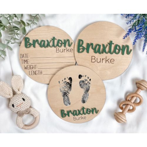 Custom Baby Arrival Announcement Sign, Baby Name With Birth Stats, Baby Name Reveal, Personalized Baby Announcement Sign, Sign for Hospital - Etsy