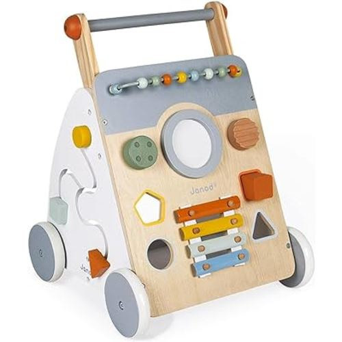 Janod Sweet Cocoon Wooden Multi-Activity Baby Walker - Ages 12 months+ - J04410