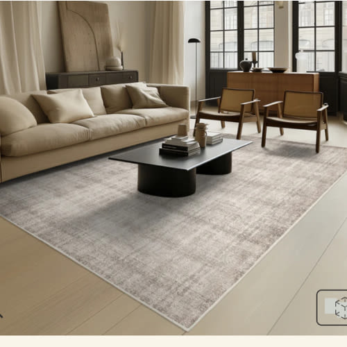 Victoria - Beige - Washable Rug and Play Mat 8x10 - Tumble